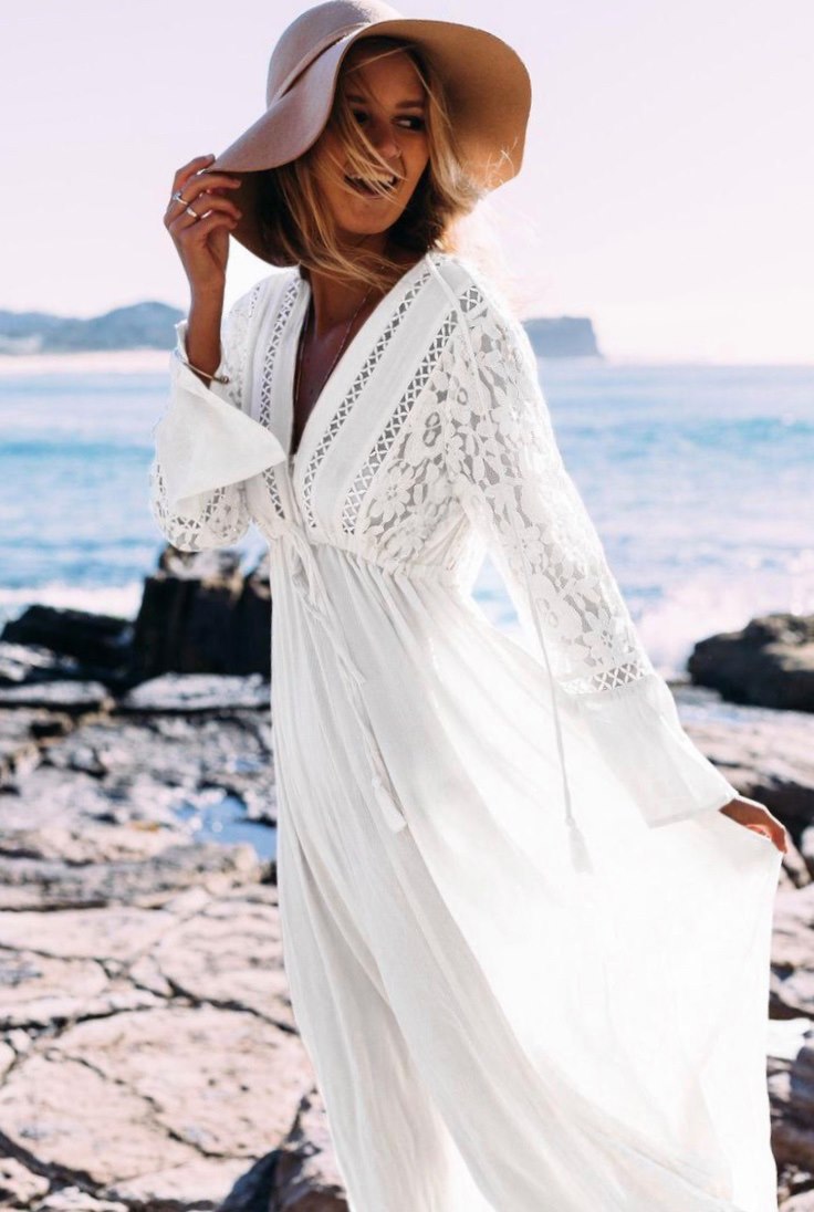 'Snowdrift' Midi Dress One Size