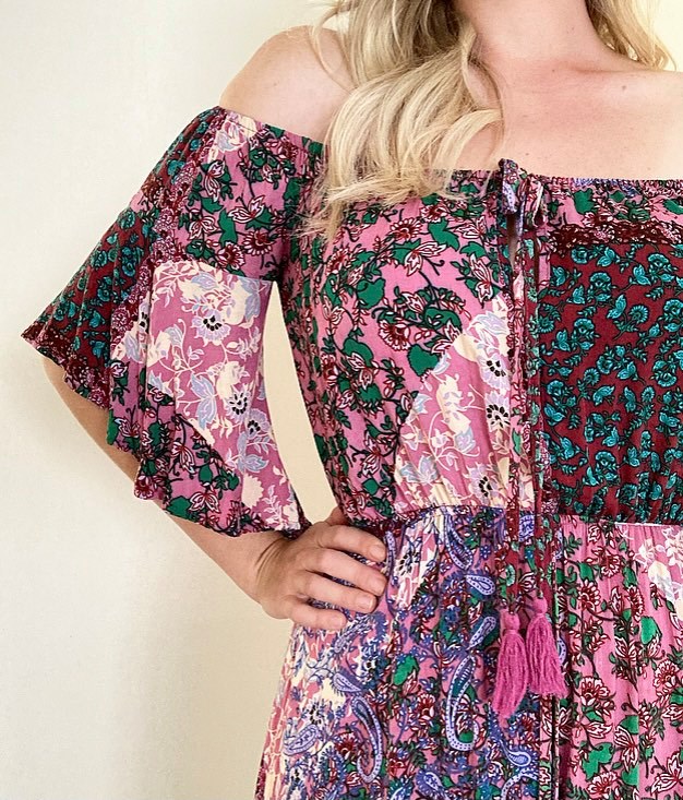 Dreamcatcher Off Shoulder Maxi Dress Medium