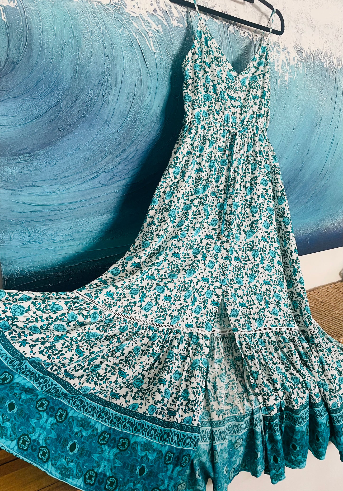 βIvoryβ  label strappy maxi dress size S