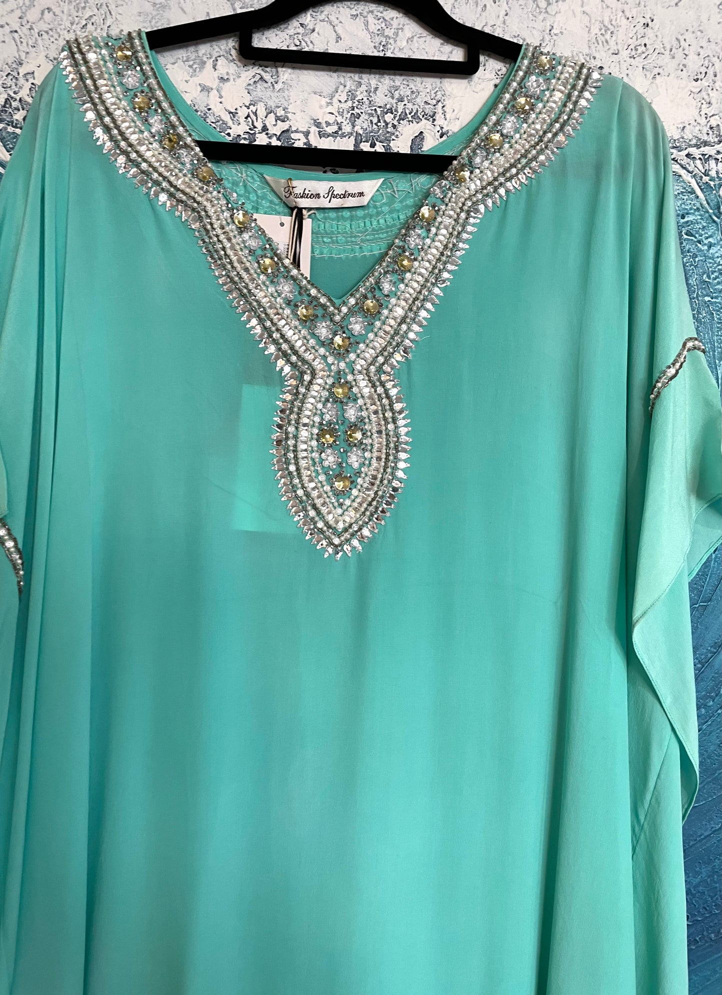 Fashion Spectrum Mid Length 100%Silk Kaftan | Free Size