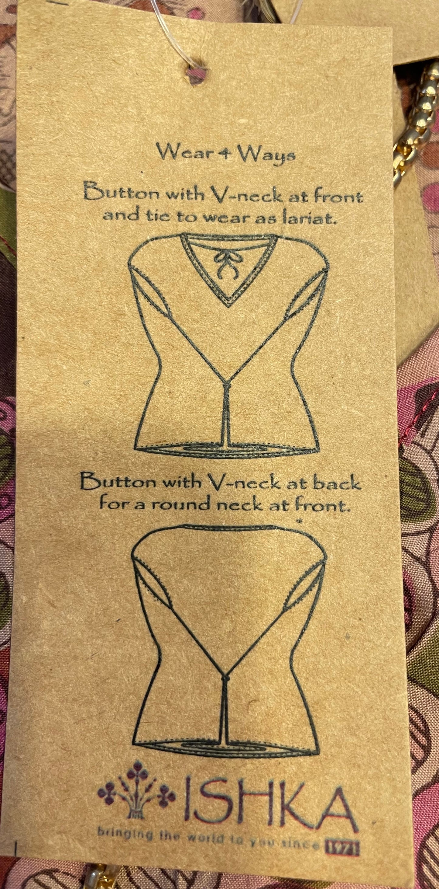 Ishka 100% Silk Boho Top