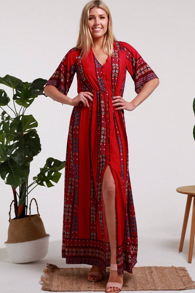 Dreamcatcher 'Ruby' Maxi Dress XL