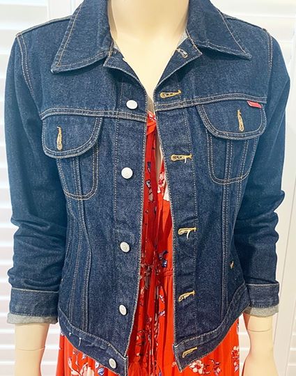 Pre-loved 'Fiorucci' Dark Denim Jacket Size 10