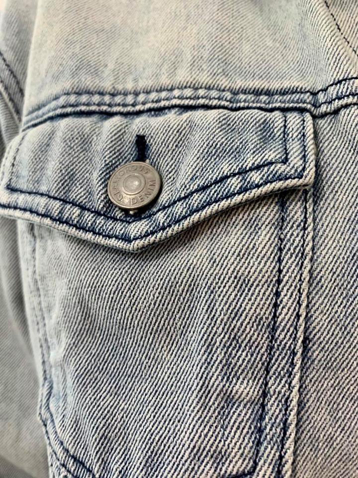 Pre-loved Cropped Denim Jacket Size 10