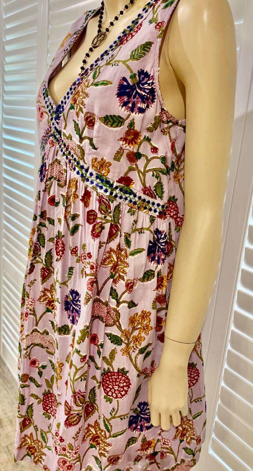 Pre-loved Boom Shankar Botanical Print Mini Dress Size 12