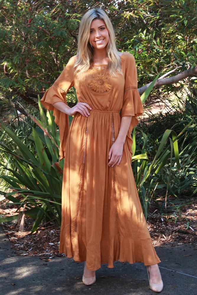 Dreamcatcher 'Ember' Maxi Dress Medium