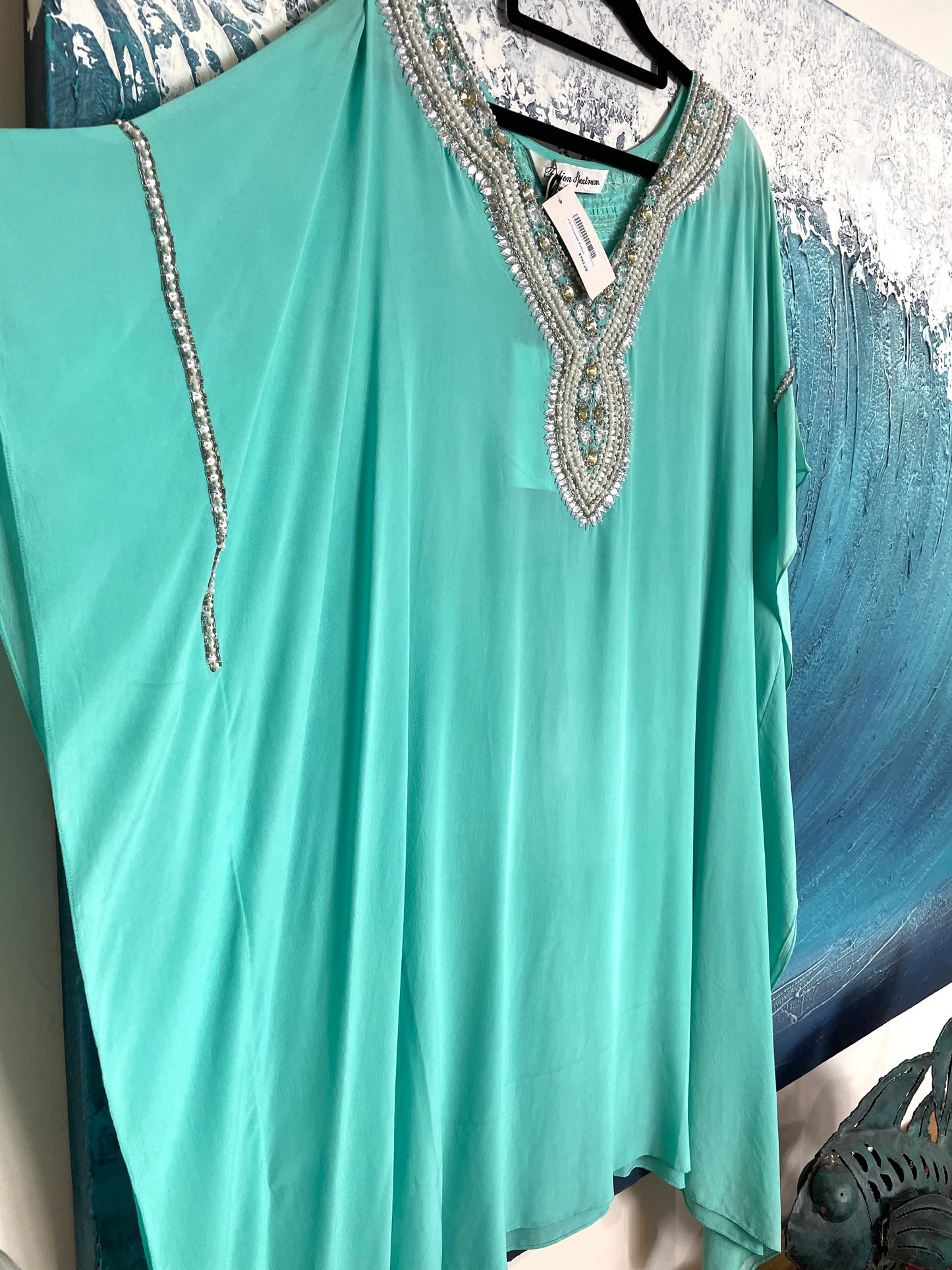 Fashion Spectrum Mid Length 100%Silk Kaftan | Free Size