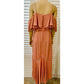 Isabella Boho Cold Shoulder Tassel Maxi Dress XS