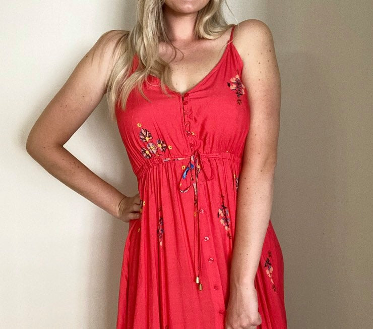 Jaase 'Sunset' Floral Maxi Dress Medium