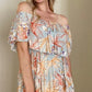 Jaase Off Shoulder Tropical Maxi Dress XS