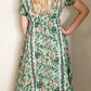Jaase Green Floral Maxi Dress Large