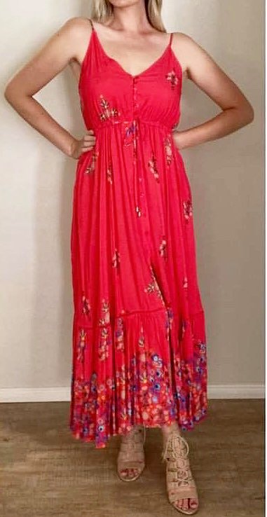 Jaase 'Sunset' Floral Maxi Dress Medium