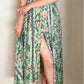 Jaase Green Floral Maxi Dress Large