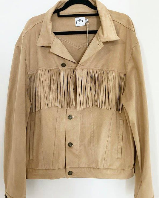 Pre-loved Faux Suede Jacket Size 12/14