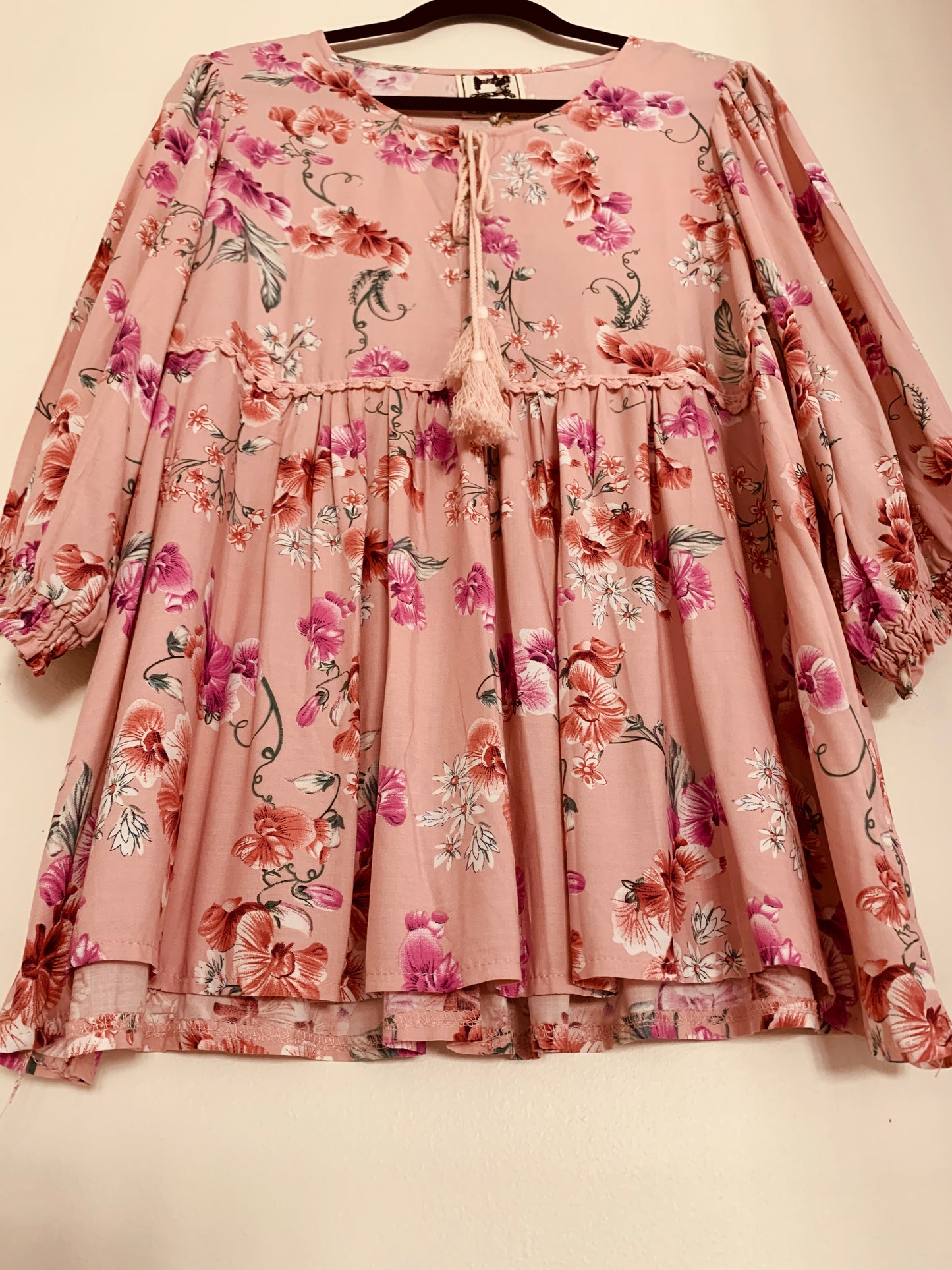 Jaase 3/4 Sleeve Pink top XL