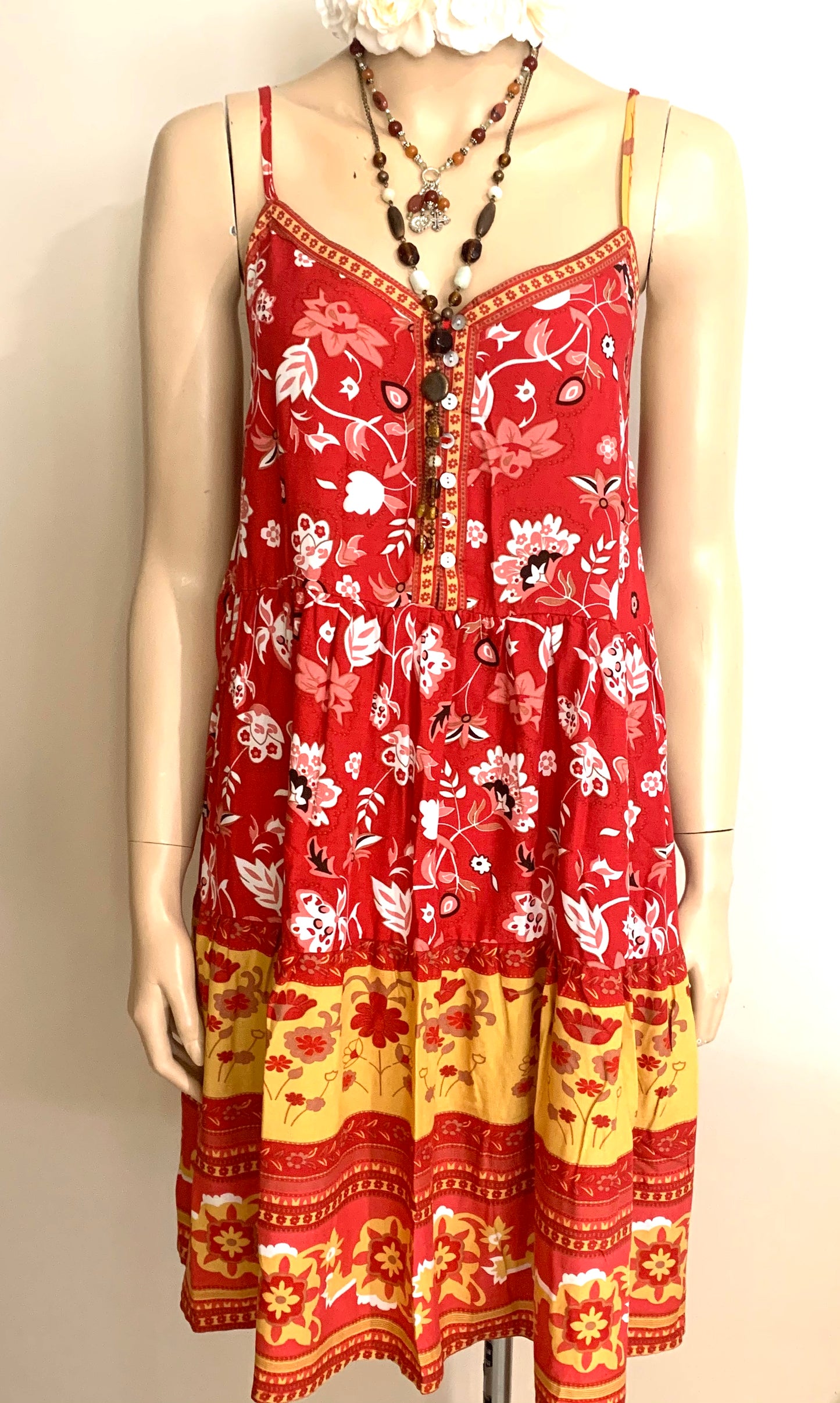 ‘Bohemian Spice' Mini Dress | Size S (8)