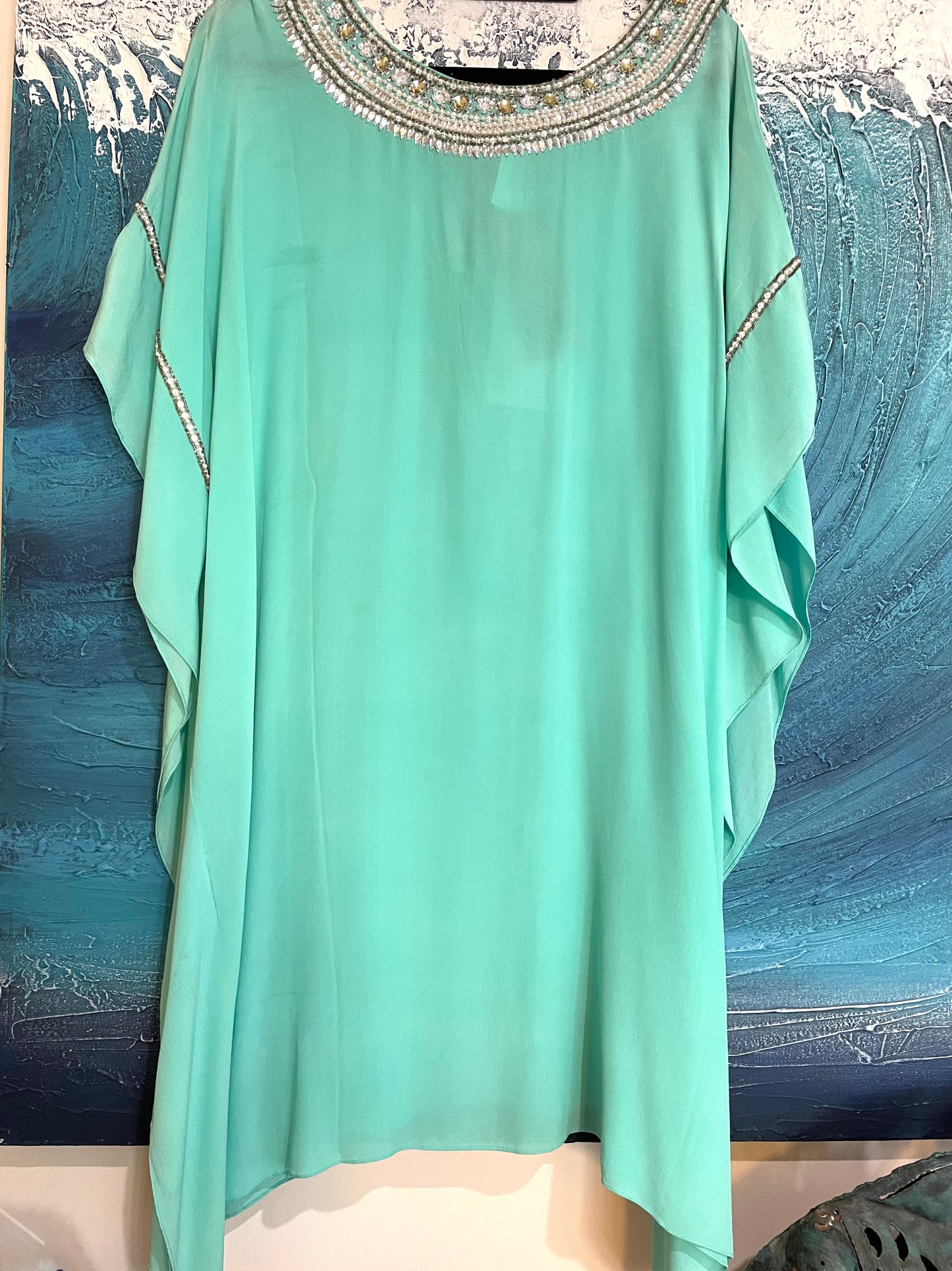 Fashion Spectrum Mid Length 100%Silk Kaftan | Free Size