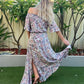 Jaase Off Shoulder Floral Maxi Dress Medium