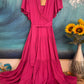 Label of Love Fuschia Midi Dress Medium