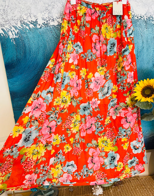Billabong 'Delta Bay' Maxi Skirt Size 12,14