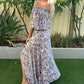 Jaase Off Shoulder Floral Maxi Dress Medium