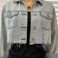 Pre-loved Cropped Denim Jacket Size 10