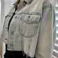 Pre-loved Cropped Denim Jacket Size 10