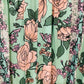 Jaase Green Floral Maxi Dress Large