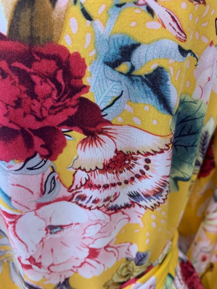 Jaase Long Sleeve Floral Top Large