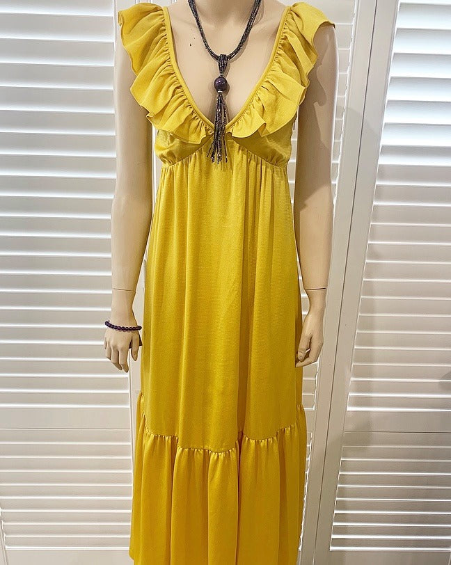 Seed Heritage Ruffle Maxi Dress | Size XS – Bayshore Boho