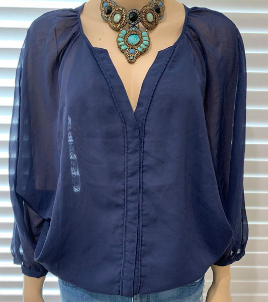 'Calvin Klein Jeans' Sheer Long Sleeve Top XL