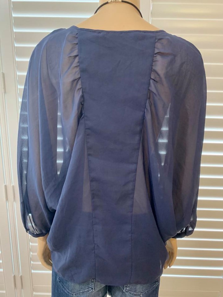 'Calvin Klein Jeans' Sheer Long Sleeve Top XL
