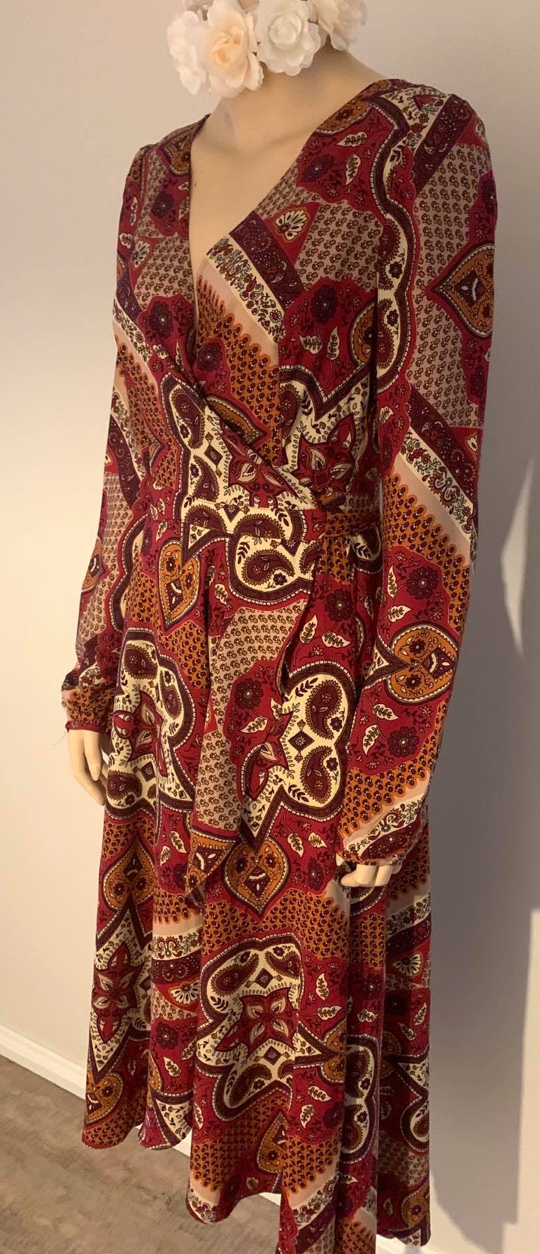 Ebby & I 'Tribal' Hi-Lo Midi Dress Small