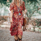 Label of Love Red Floral ‘London’ Maxi Dress